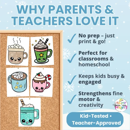 ? Fill your winter centers with this set of 20 cozy mug coloring pages. Simple, no-prep printables perfect for preschool and kindergarten.