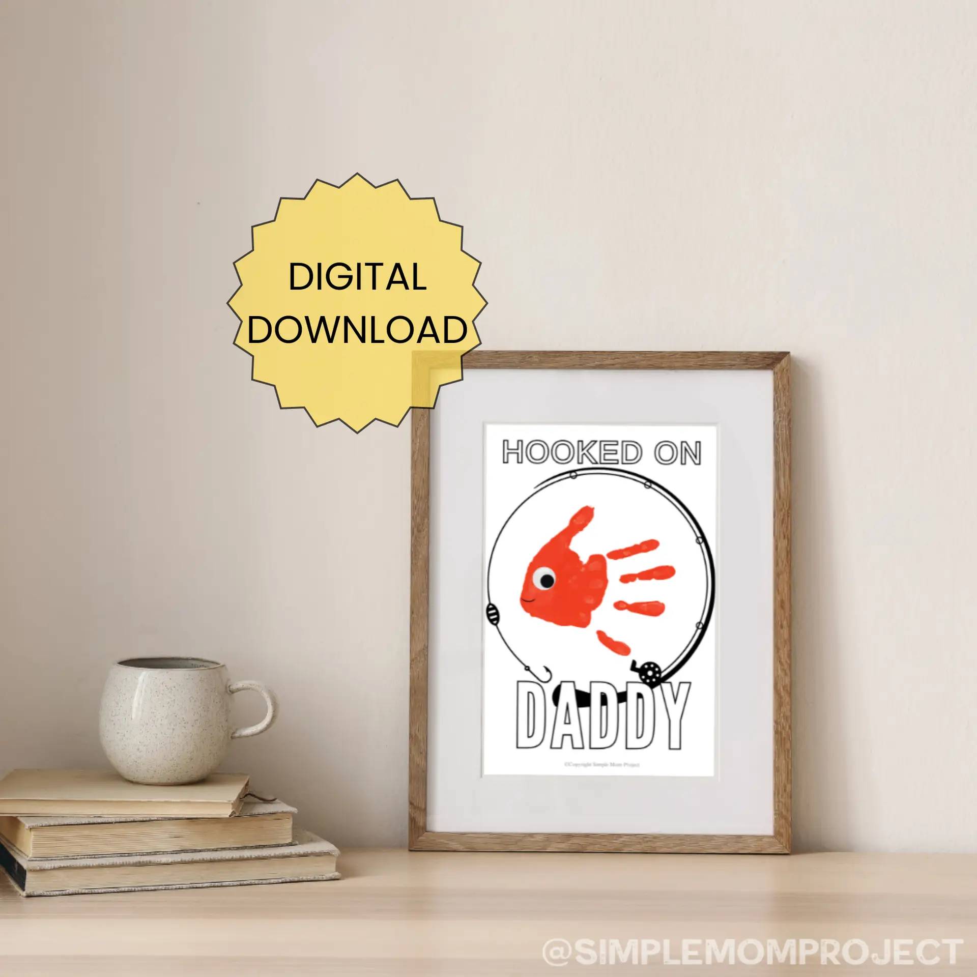 Searching for the perfect dad gift? Try the handprint art project "Hooked on Daddy!" It's an easy way to create a memorable masterpiece that will bring a huge smile to his face. Just print the template, use paint, and let your little one decorate their perfect gift.