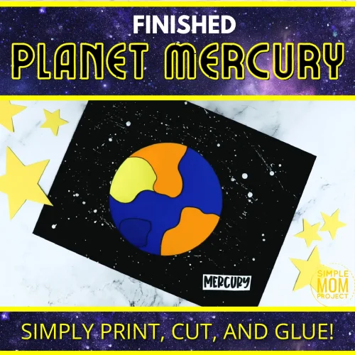 Prepare for an extraordinary adventure to discover the mysteries of Mercury! Gather your young explorers, some interesting facts, coloring supplies, and our fantastic printable Mercury planet craft template! Immerse yourselves in this cosmic creation with your little ones and let the galactic excitement commence! You can attach it to a paper plate or turn it into a stunning artwork using paint – the option is yours! Don't wait! Click that download button and start crafting with our Mercury template today!