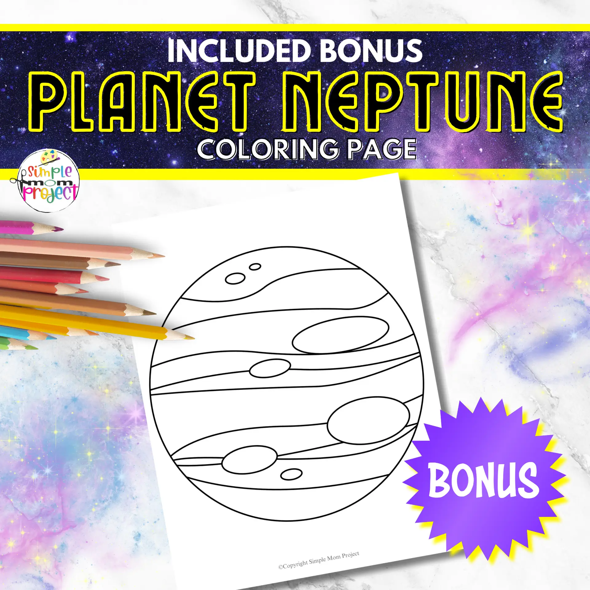 Prepare for an exciting cosmic journey to Neptune! Gather your coloring materials, intriguing facts, and our delightful printable craft template for a stellar crafting experience with your young aspiring astronauts! Click that download button and let the interstellar fun commence!