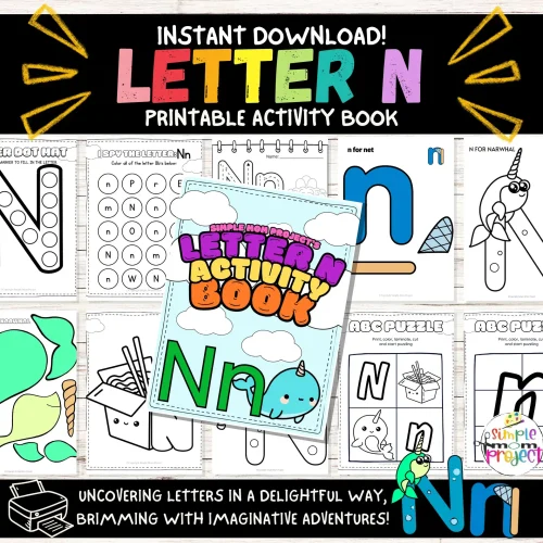 Start an alphabet adventure with our fun letter N craft and worksheet bundle! This printable set helps kids recognize, write, and sing the letter N while enhancing fine motor skills and creativity. Kids can create puppets, cards, or flashcards using the templates, encouraging bonding and learning through craft. With minimal setup, these activities promise an enjoyable and educational experience for little ones. Get your letter N templates now to kick off the crafting fun!