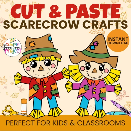 Make fall fun with this Scarecrow Cut & Paste Craft! Kids will love cutting, pasting, and coloring their own scarecrow. Perfect for classrooms, homeschool, or family craft time. Instant PDF download! ✂️?️