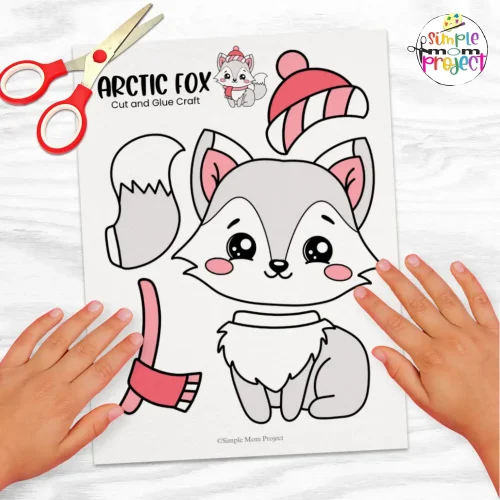 Combine art and learning with this Arctic Fox Cut & Glue Craft! Kids strengthen fine motor skills while exploring Arctic animals. Perfect for preschool, kindergarten, or homeschool winter units. Instant digital download!