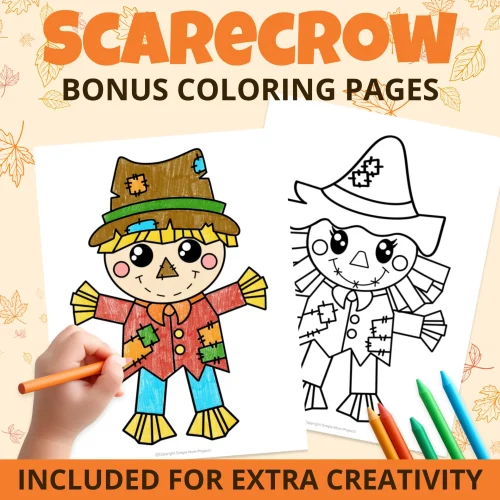 Hosting a fall party? Kids will love this scarecrow cut & paste craft! Quick to prep, fun to make, and doubles as a seasonal decoration. Includes templates + bonus coloring pages! ??️?