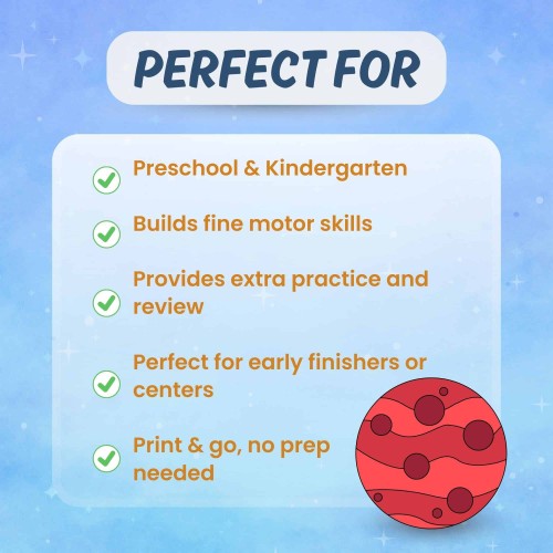 Printable Mars activity ideal for classroom homeschool STEM science learning