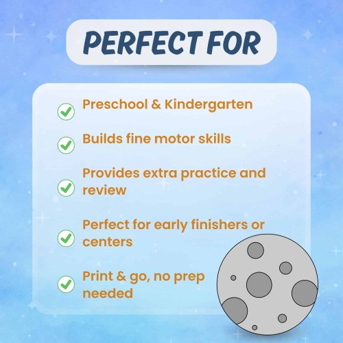 Printable moon activity ideal for classroom homeschool STEM science learning